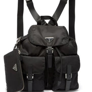 Prada Grey Re-Nylon Backpack with Pouch 