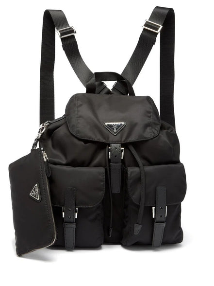 Prada Grey Re-Nylon Backpack with Pouch "Unworn"