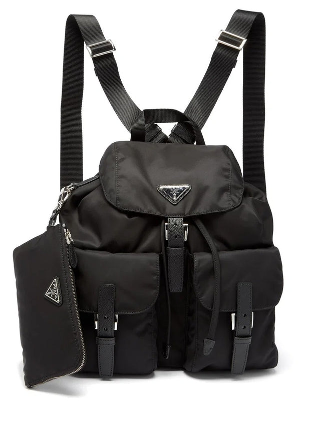 Prada Grey Re-Nylon Backpack with Pouch "Unworn"