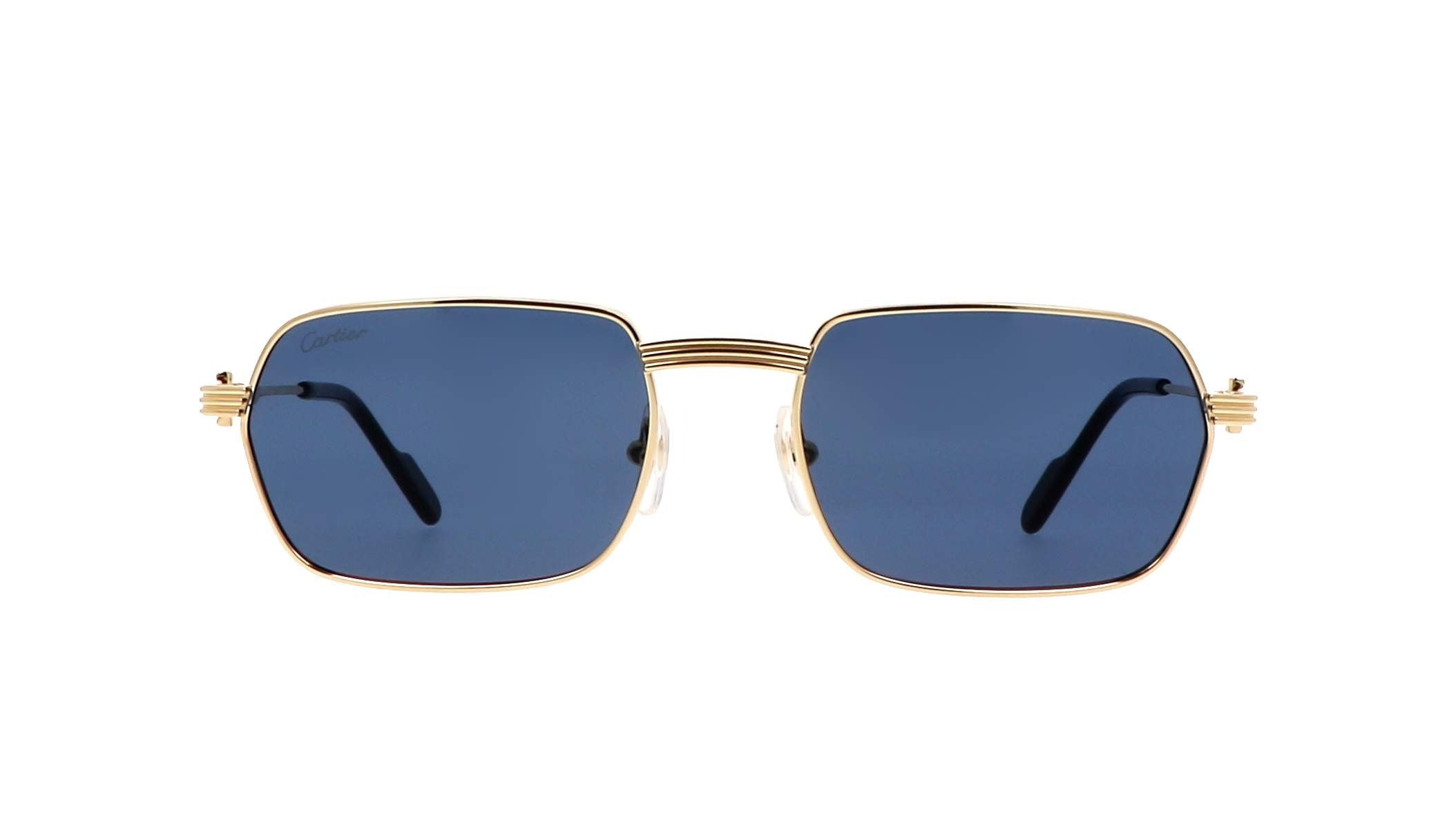 Cartier CT0463S 003 Sunglasses Gold & Blue 