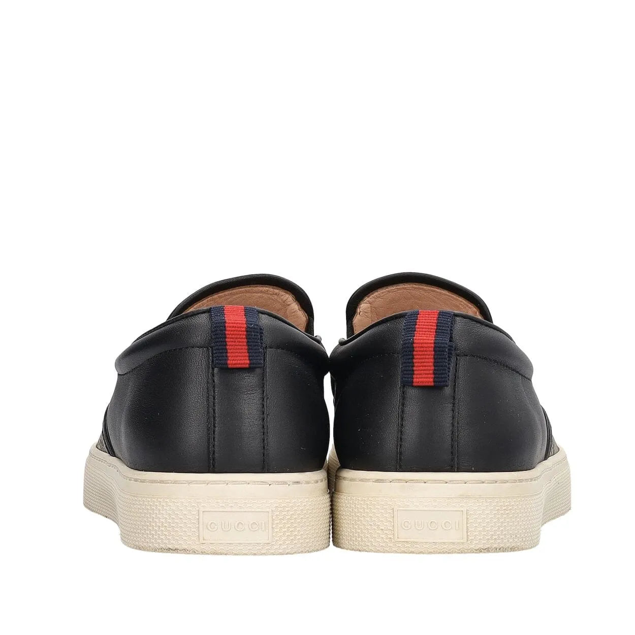 Gucci Black Snake Dublin Slip-On Sneakers 