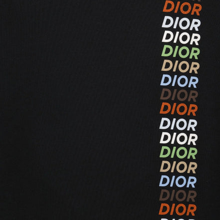 Dior Black Multi-Color Stacked Logo Hoodie "Unworn"