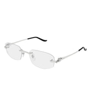Silver Cartier 3D Panthère Glasses 