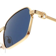 Cartier CT0463S 003 Sunglasses Gold & Blue 