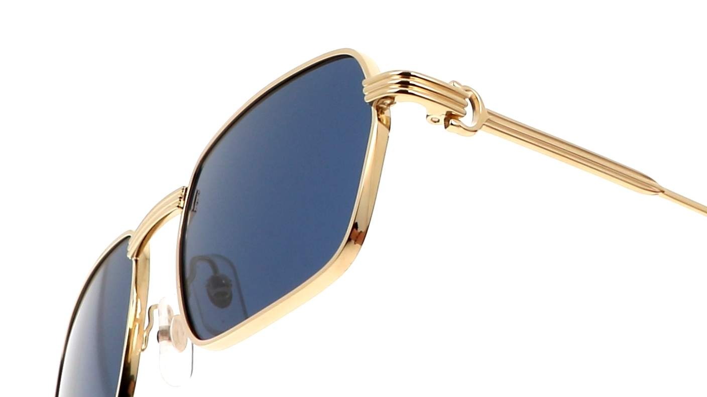 Cartier CT0463S 003 Sunglasses Gold & Blue 