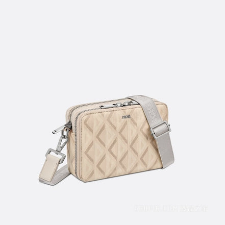 Dior Cream CD Diamond Canvas Messenger Bag "Unworn"