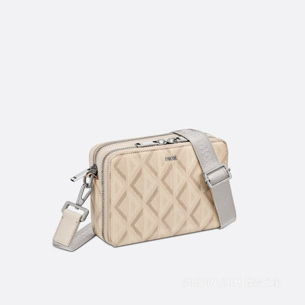 Dior Cream CD Diamond Canvas Messenger Bag "Unworn"