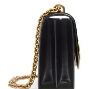 Valentino Garavani Stud Sign VLogo Shoulder Bag Black Leather (Pre-Loved)