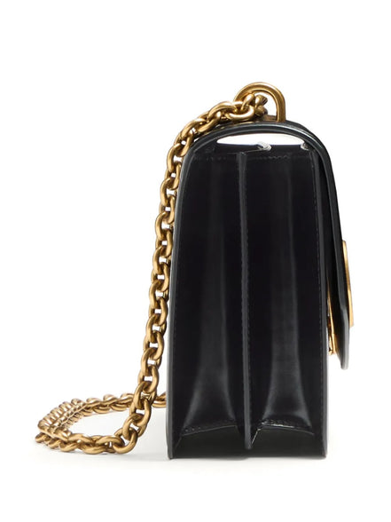 Valentino Garavani Stud Sign VLogo Shoulder Bag Black Leather (Pre-Loved)
