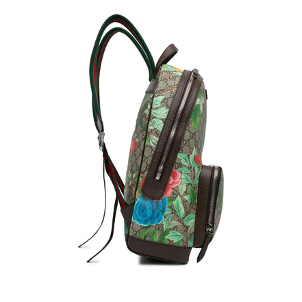 Gucci GG Supreme Tian Floral & Bird Print Backpack (Pre-Loved)