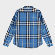 Burberry Sky Blue Check Long-Sleeve Shirt (Pre-Loved)