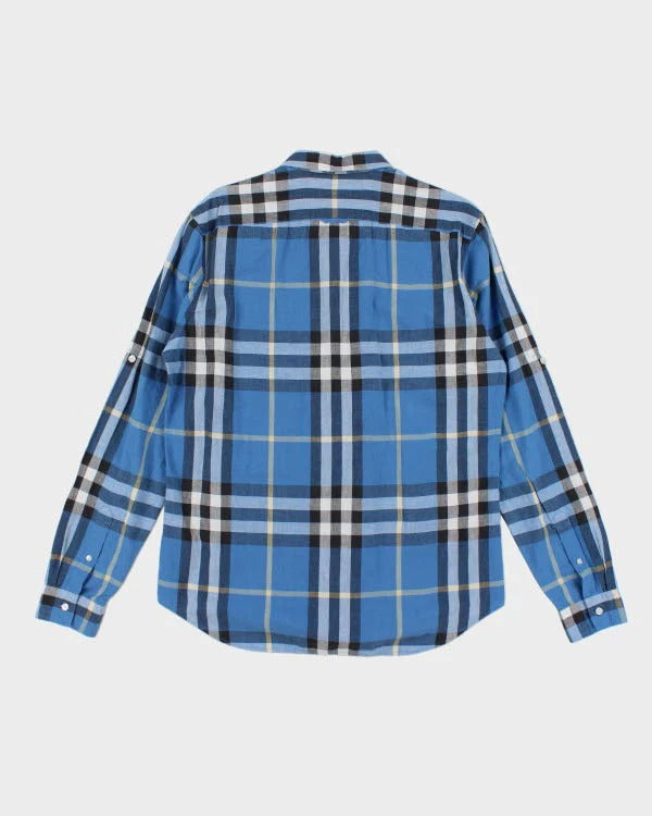 Burberry Sky Blue Check Long-Sleeve Shirt (Pre-Loved)