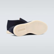 Loro Piana Open Walk Suede Ankle Boots 