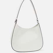 Prada Cleo Brushed Leather Shoulder Bag White 