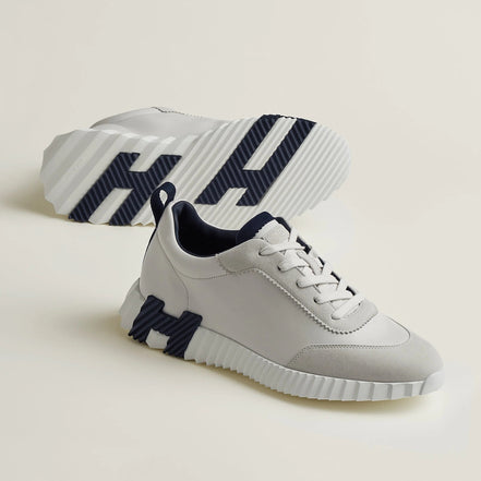 Hermès Bouncing White and Navy Sneakers "Unworn"