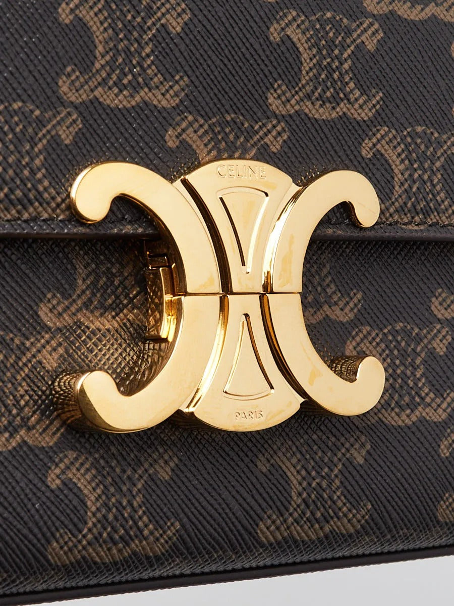 Celine Shoulder Bag Claude in Triomphe Canvas 