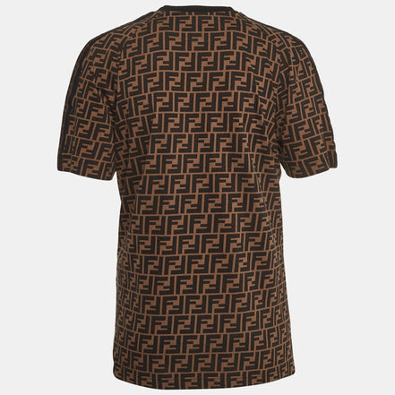 Fendi Brown FF Zucca Monogram Flocked Logo T-Shirt "Unworn"