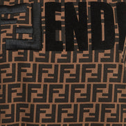 Fendi Brown FF Zucca Monogram Flocked Logo T-Shirt 