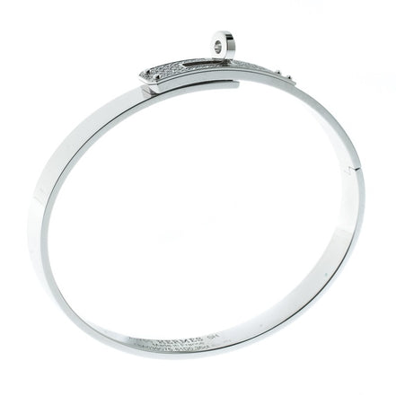 Hermès 18K White Gold and Diamond Kelly Bracelet (Small Model) "Unworn"