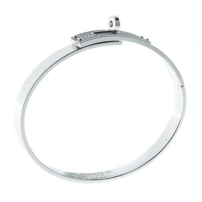 Hermès 18K White Gold and Diamond Kelly Bracelet (Small Model) "Unworn"