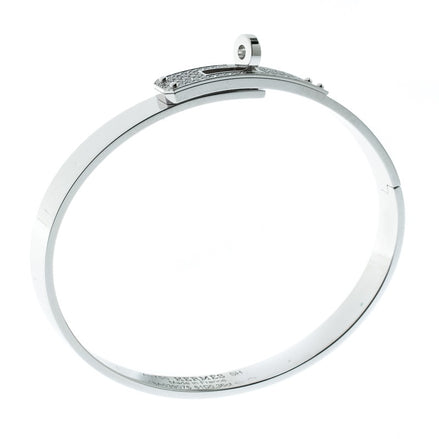 Hermès 18K White Gold and Diamond Kelly Bracelet (Small Model) "Unworn"