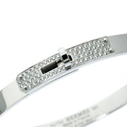 Hermès 18K White Gold and Diamond Kelly Bracelet (Small Model) 