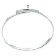 Hermès 18K White Gold and Diamond Kelly Bracelet (Small Model) 