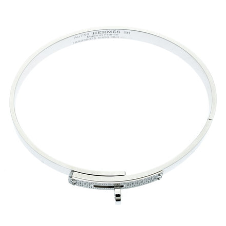 Hermès 18K White Gold and Diamond Kelly Bracelet (Small Model) "Unworn"