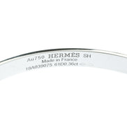 Hermès 18K White Gold and Diamond Kelly Bracelet (Small Model) 