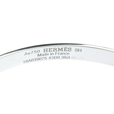 Hermès 18K White Gold and Diamond Kelly Bracelet (Small Model) "Unworn"