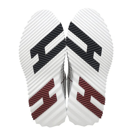 Hermès White and Burgundy Grid Stitch Bouncing Sneakers "Unworn"