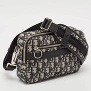 Dior Beige and Black Oblique Jacquard Safari Messenger Bag 