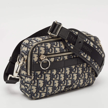 Dior Beige and Black Oblique Jacquard Safari Messenger Bag "Unworn"