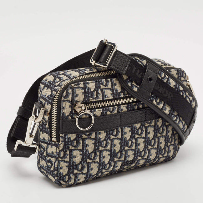 Dior Beige and Black Oblique Jacquard Safari Messenger Bag "Unworn"