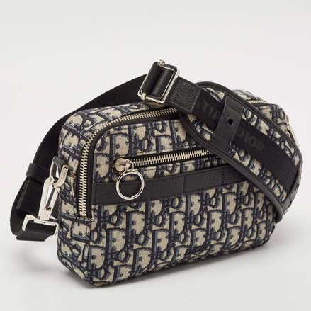 Dior Beige and Black Oblique Jacquard Safari Messenger Bag "Unworn"