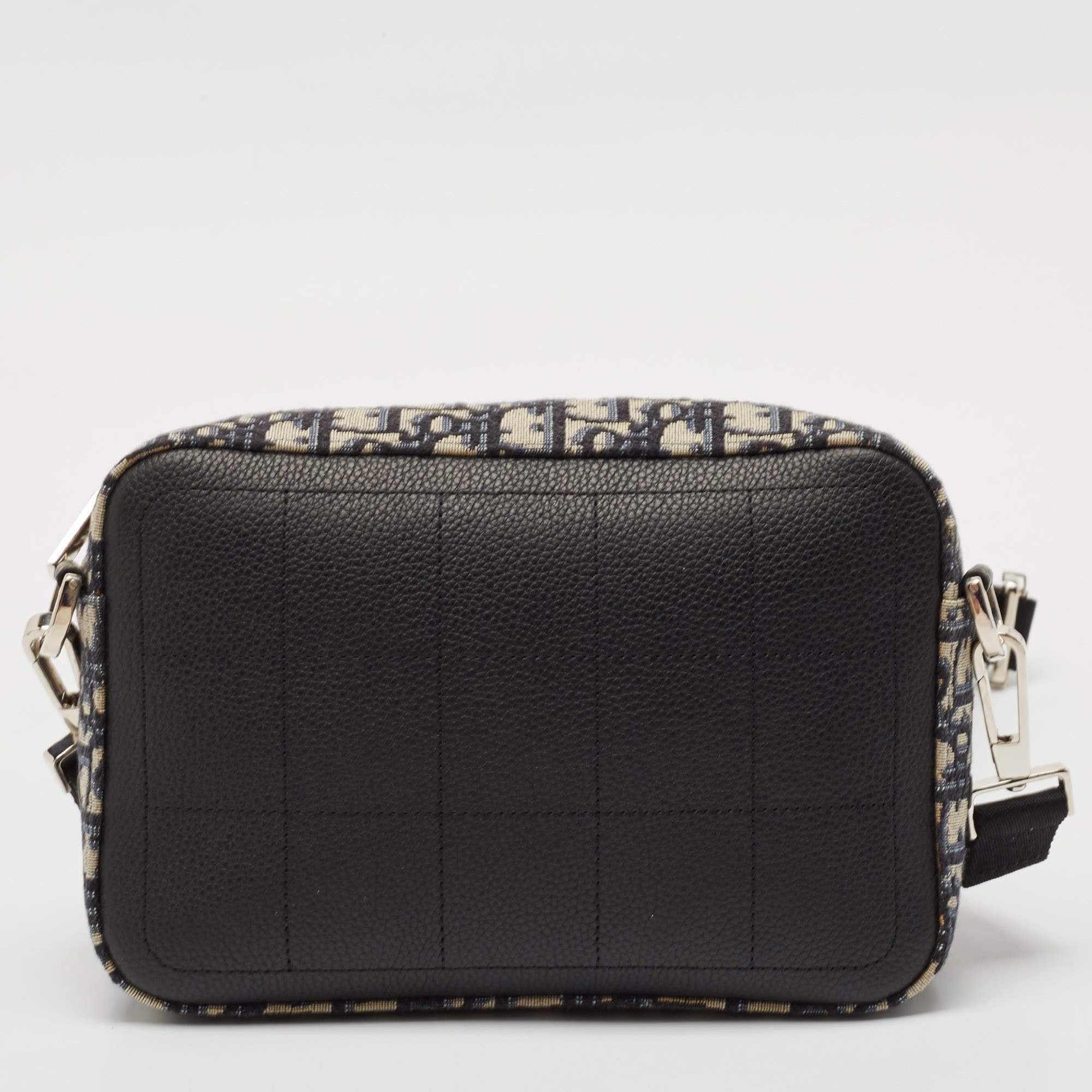Dior Beige and Black Oblique Jacquard Safari Messenger Bag 