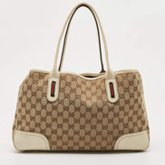 Gucci GG Canvas Princy Tote with Web Detail 