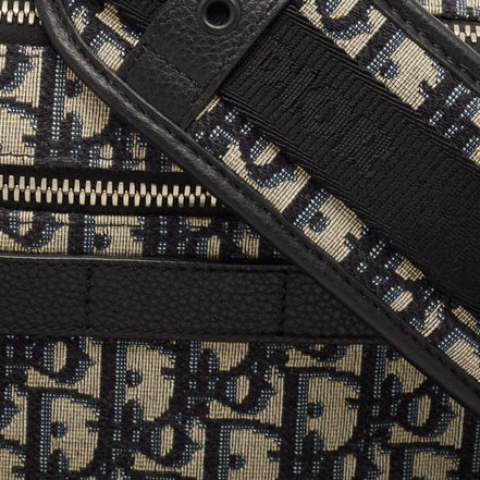 Dior Beige and Black Oblique Jacquard Safari Messenger Bag "Unworn"