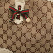 Gucci GG Canvas Princy Tote with Web Detail 