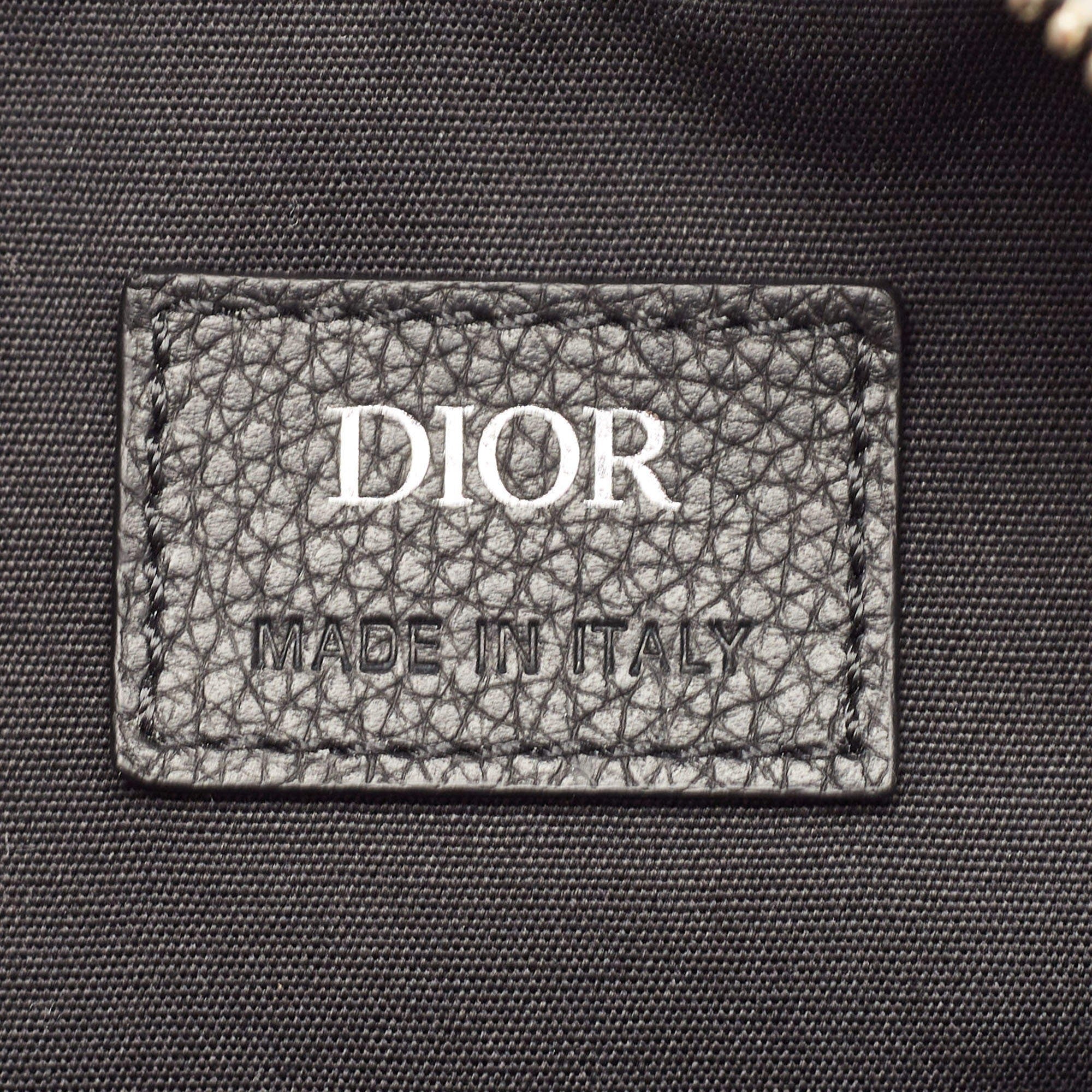 Dior Beige and Black Oblique Jacquard Safari Messenger Bag 