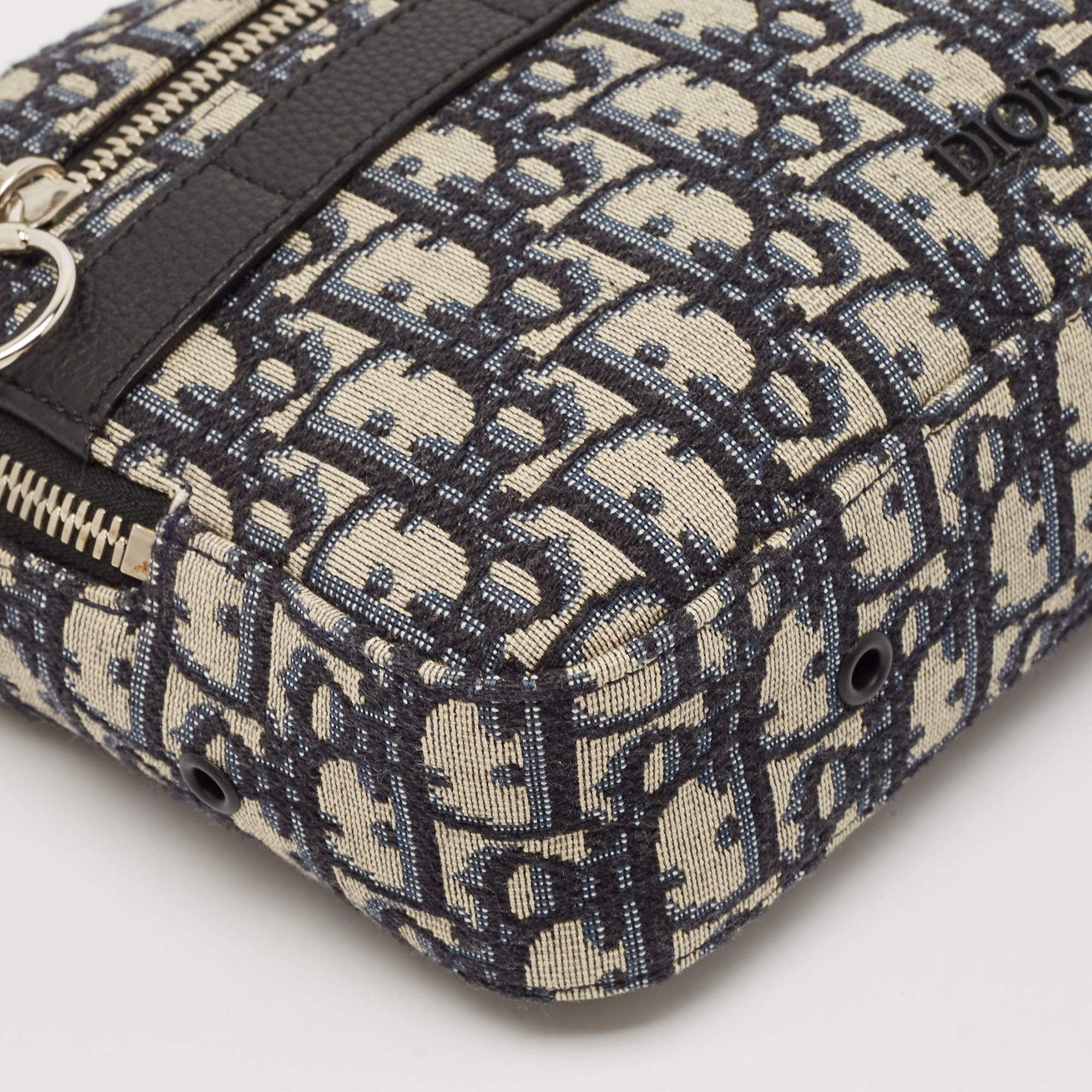 Dior Beige and Black Oblique Jacquard Safari Messenger Bag 