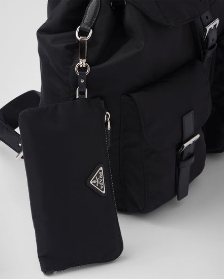 Prada Grey Re-Nylon Backpack with Pouch "Unworn"