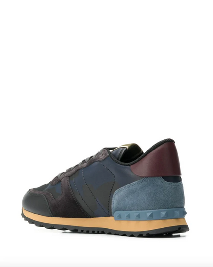 Valentino Garavani Rockrunner Navy/Burgundy Sneakers (Pre-Loved)