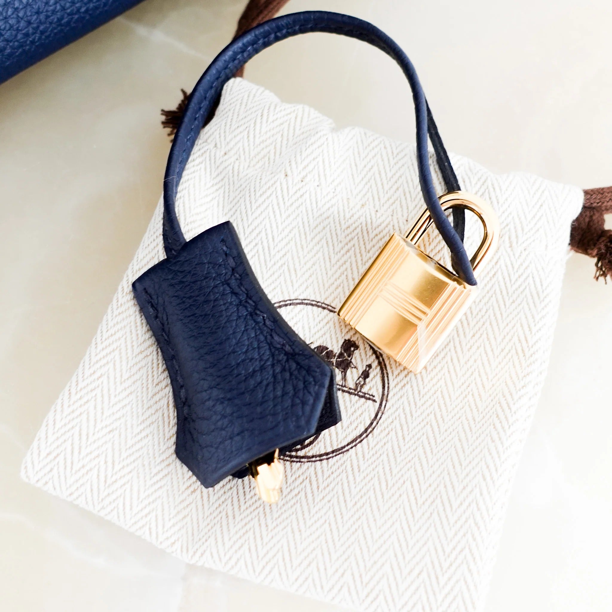 Hermes Birkin 25 Togo Leather Blue Nuit with Palladium Hardware 