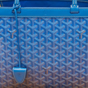 Goyard Artois MM Tote Bag Blue Goyardine Canvas 