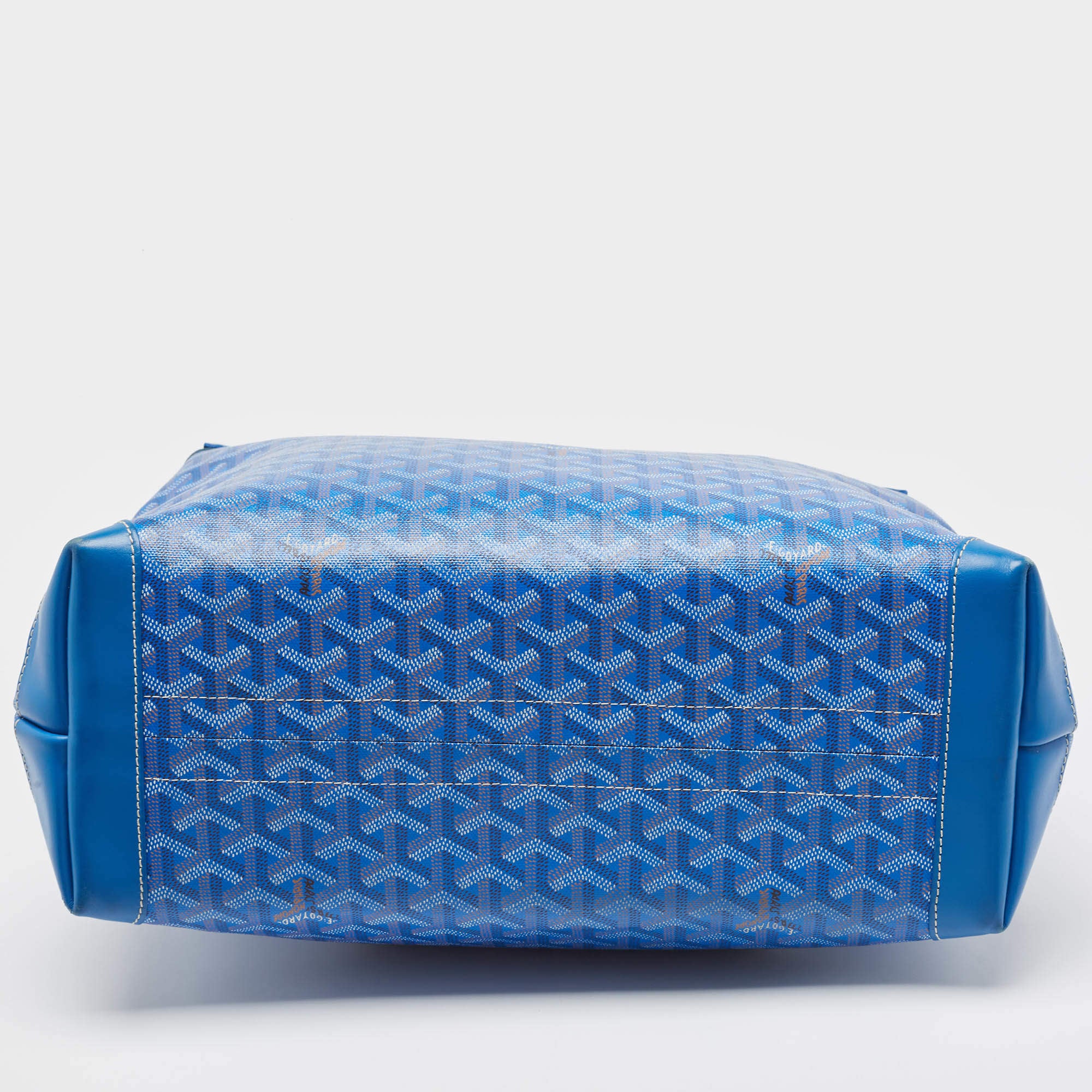 Goyard Artois MM Tote Bag Blue Goyardine Canvas 