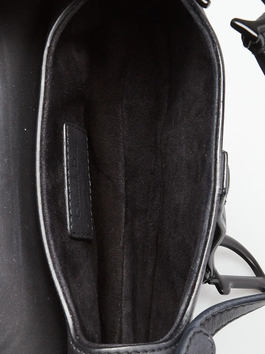 Dior Ultra-Matte Grained Calfskin Saddle Shoulder Bag 