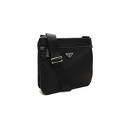Prada Re-Nylon Enamel Logo Black Duffle Bag (Pre-Loved)