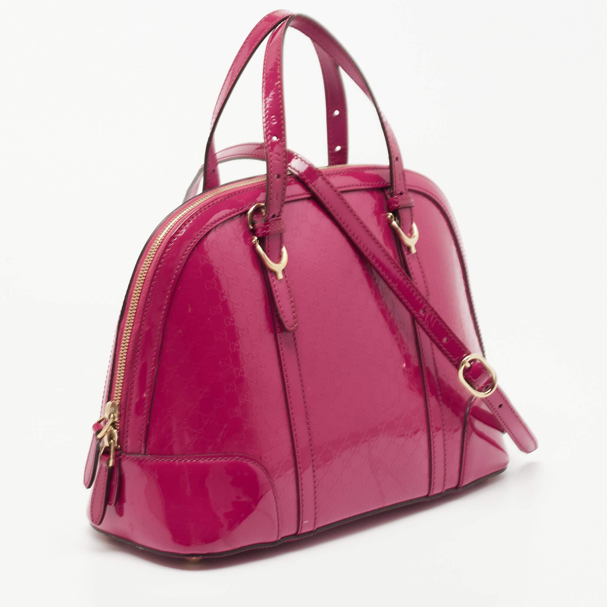 Gucci Nice Microguccissima Patent Leather Dome Bag 