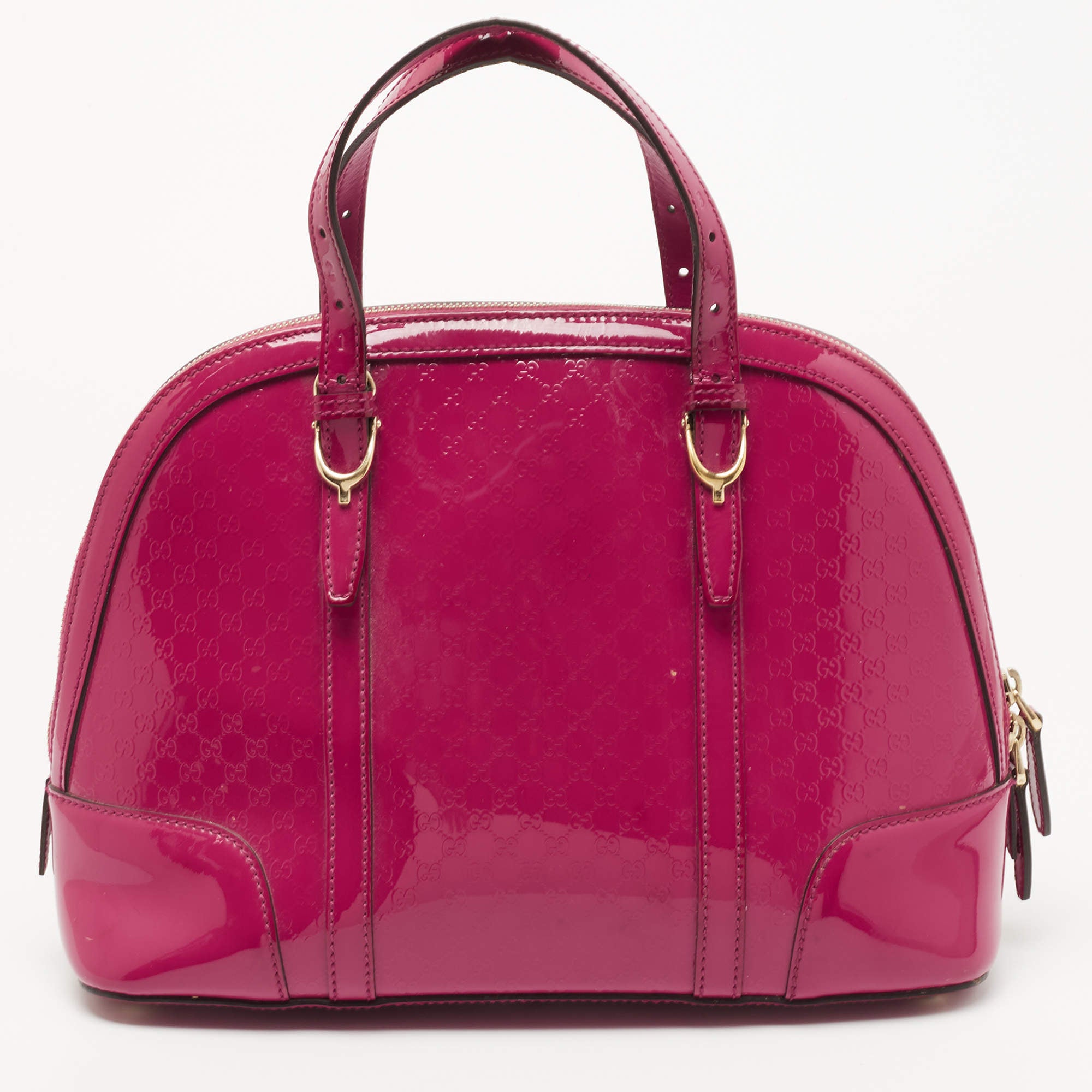 Gucci Nice Microguccissima Patent Leather Dome Bag 